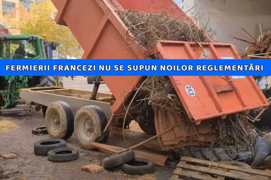 Franța: Fermierii umplu străzile cu gunoi de grajd &icirc;mpotriva politicilor guvernamentale