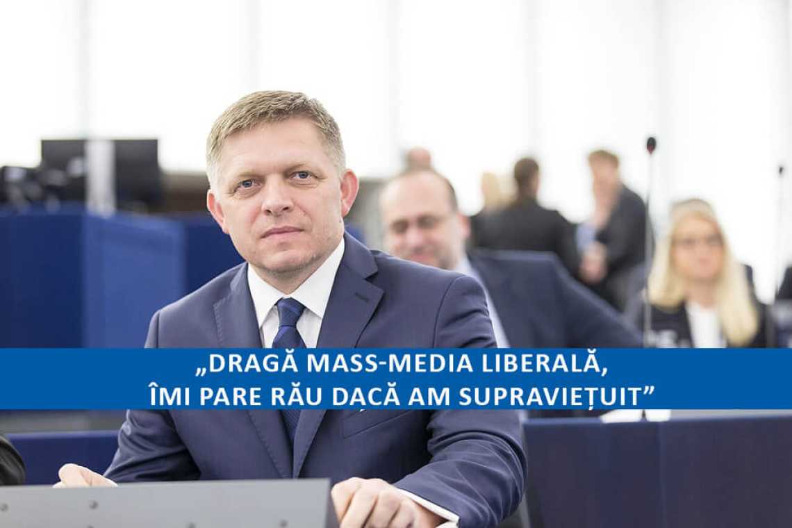 &bdquo;Dragă mass-media liberală, &icirc;mi pare rău dacă am supraviețuit&rdquo;! Robert Fico se &icirc;ntoarce la muncă