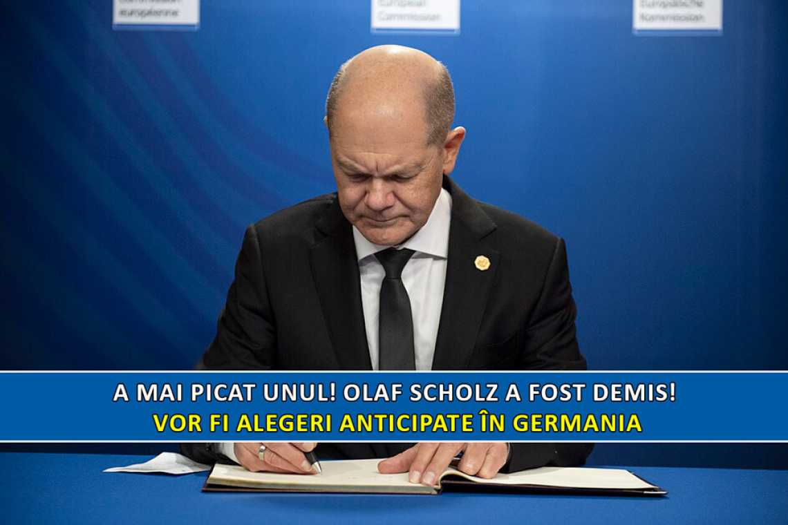 Olaf Scholz a fost demis! Vor fi alegeri anticipate &icirc;n Germania